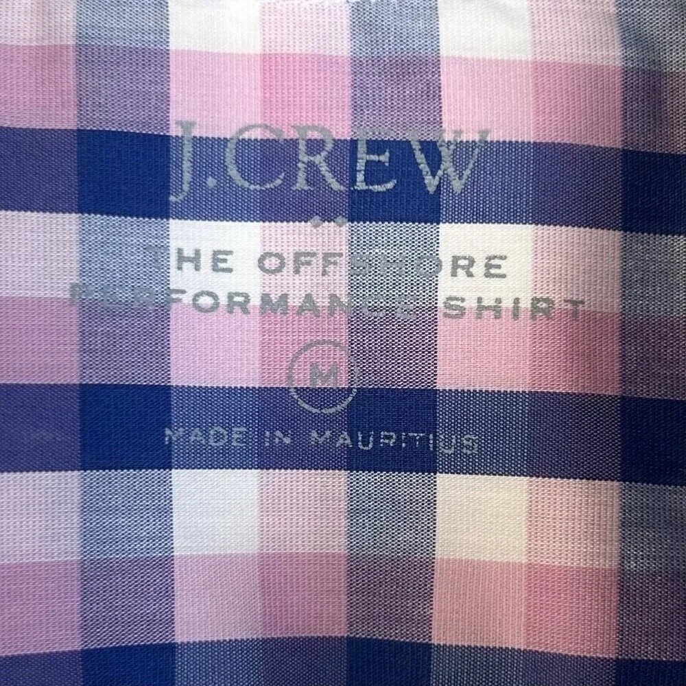 J. Crew The Offshore Performance Shirt Medium Plaid Men
